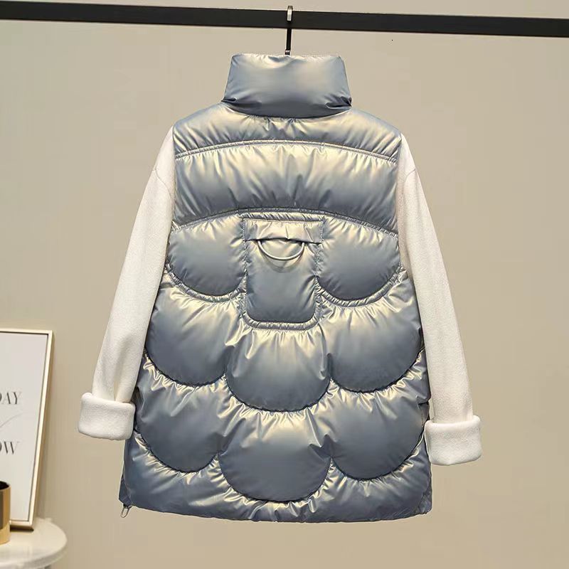 Women s Down Parkas 2023 Cotton Vest Women Autumn Winter Short Loose Casual Waistcoat Womens Fashion Large Size Sleeveless Jacket Top 230920