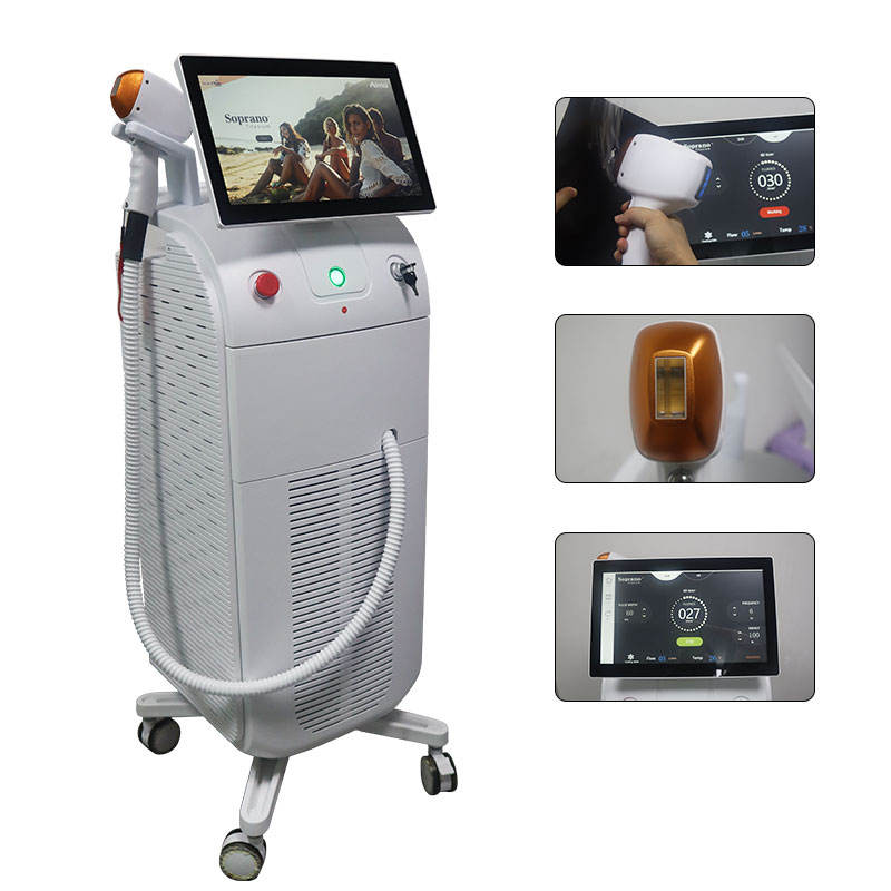 2023 New Design Alexandrite 808nm Ice Point hair removal skin rejuvenation 808 Diode Laser 3 Wavelength 755nm 808nm 1064nm Hair Removal Machine