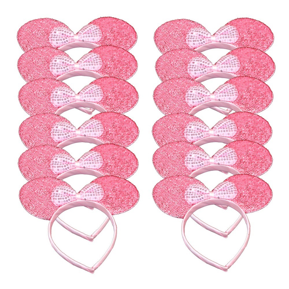 Halloween Toys 12pcs Mouse Ears Headbands Rose Sequin Bow Hallowee Birthday Bachelor Party Favors Kids Girls Boys Mom Hair Accessories 230920