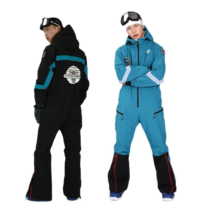 Skiing Suits Men Ski Thickened Insulation Snowboarding Onepiece Jumpsuits Outdoor Windproof Waterproof Snow Clothing Sets 230920