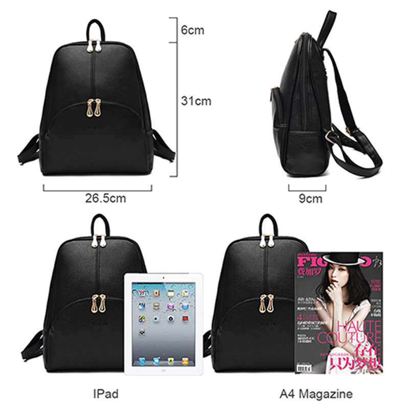 designer bag Women's backpack wallet casual shoulder bag PU leather zipper closure adjustable shoulder strap