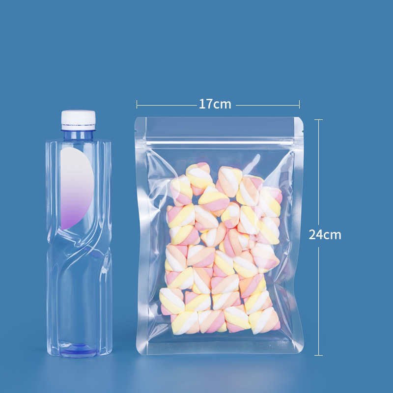 Flat Transparent Mylar Packaging Bags Sealing Clear Pouch For Food Cookies Chocolate Sugar Snack Coffee Bean Tea Dried Fruit Nuts Kernels Peanut Seeds