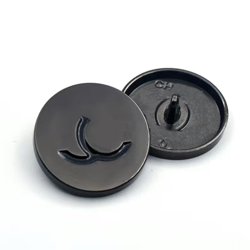 Simple Style Letter Button with Stamp for Coat Jacket Metal Round Diy Sewing Buttons 25mm