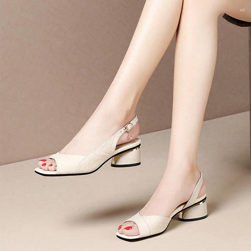 Dress Shoes Women Peep Toe Pumps Mid-heel Light Weight Green Slip On New Summer Lady Casual Escarpins Femme Tacones Mujer atillas 2023