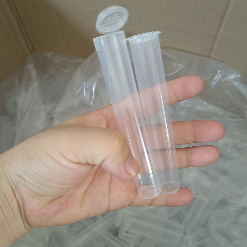 20Pcs Pre roll Tube packaging plastic joint holder smoking tubes 110mm preroll doob tube cones with lid Hand Cigarette Maker Container Pill Case