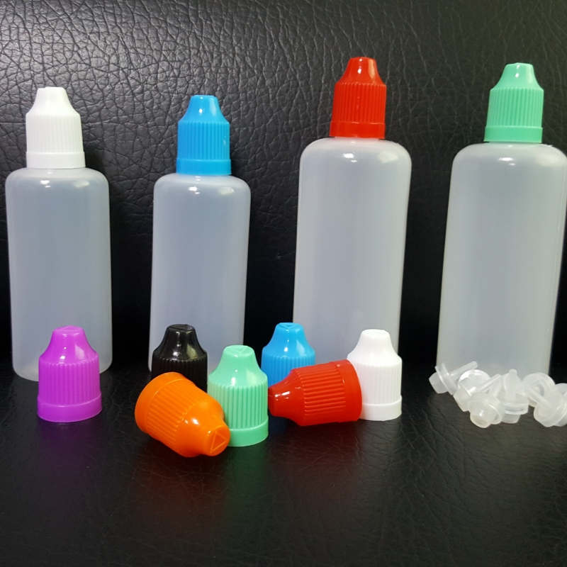 wholesale 60ml 100ml 120ml Plastic Packaging Oils Bottle PE Empty Dropper Bottles Translucent Needle Childproof Caps For Essence Juice Liquid Eye Drop