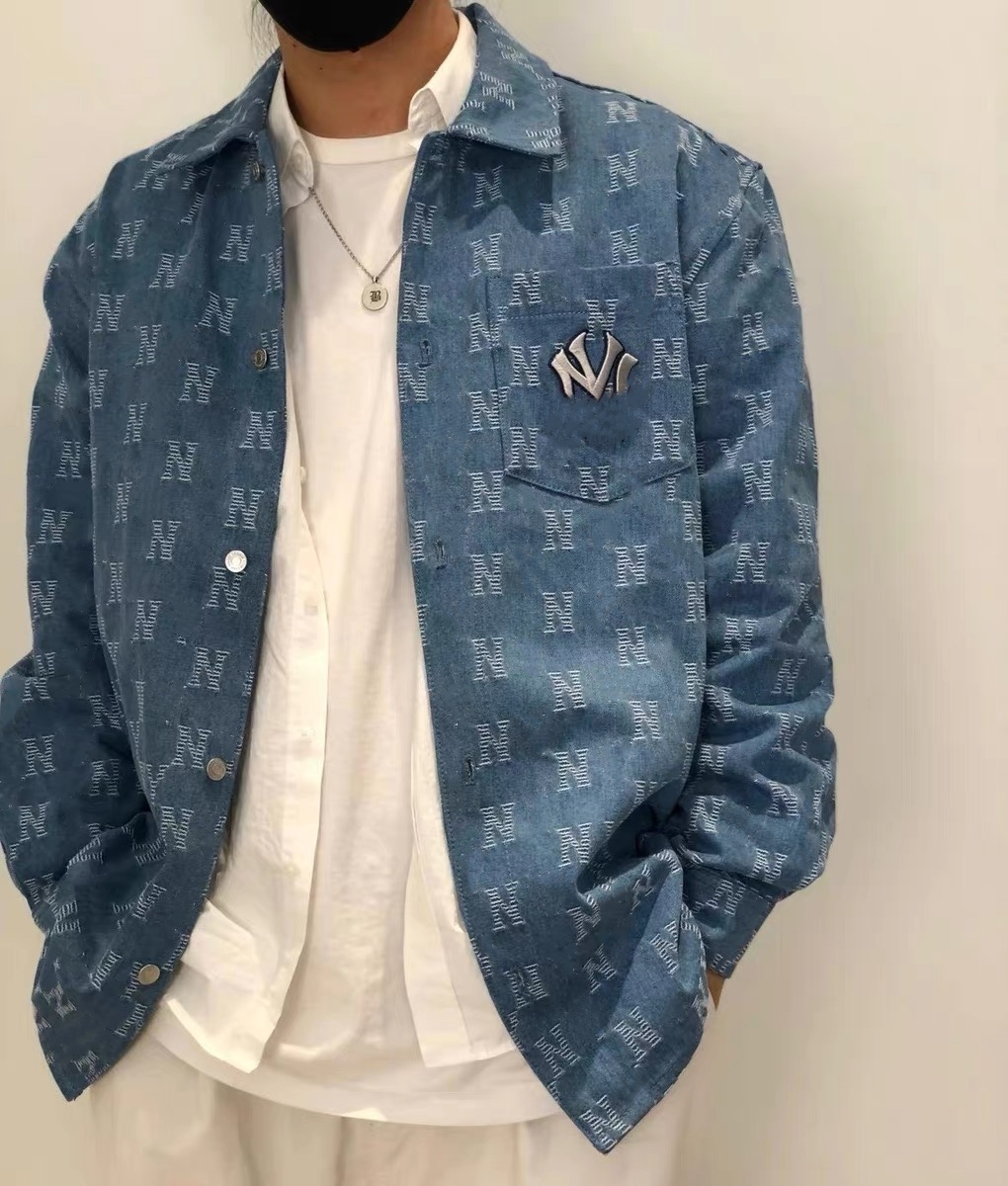 New Women's Embroidered Letter Denim Jacket Spring and Autumn 2023 Casual Shirt Style Denim Jackets Women Korean Outerwear Tops