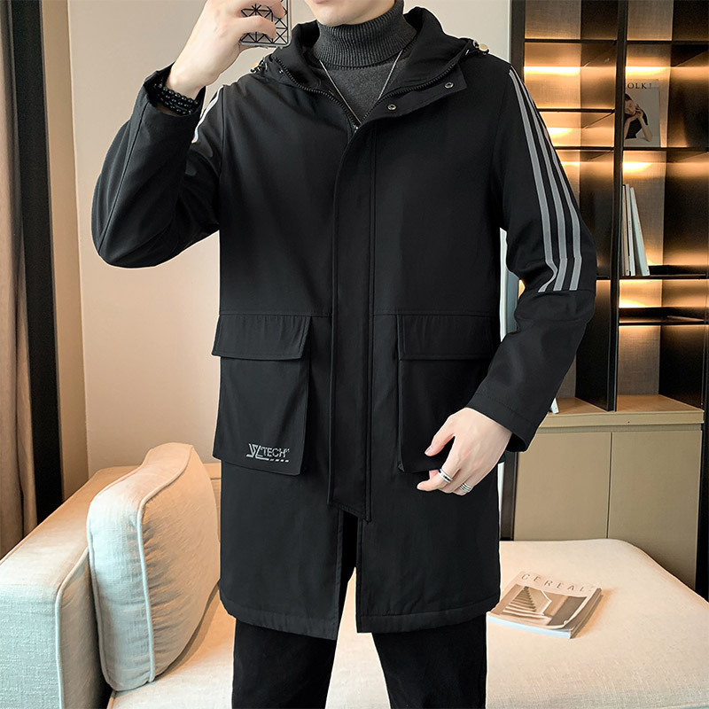Mens Winter Jacket 4XL-10XL Thick Warm Hooded Parkas Simple Long Hem Practical Windproof Coat and Large Size Outwear 201214
