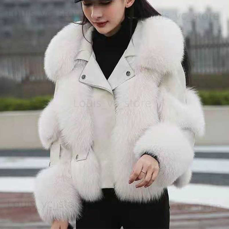 Womens Faux Jackets And Coats Collar Winter Fur Coat Women Clothes High Quty Overcoat Thicken Warm Pu Leather Jacket Female