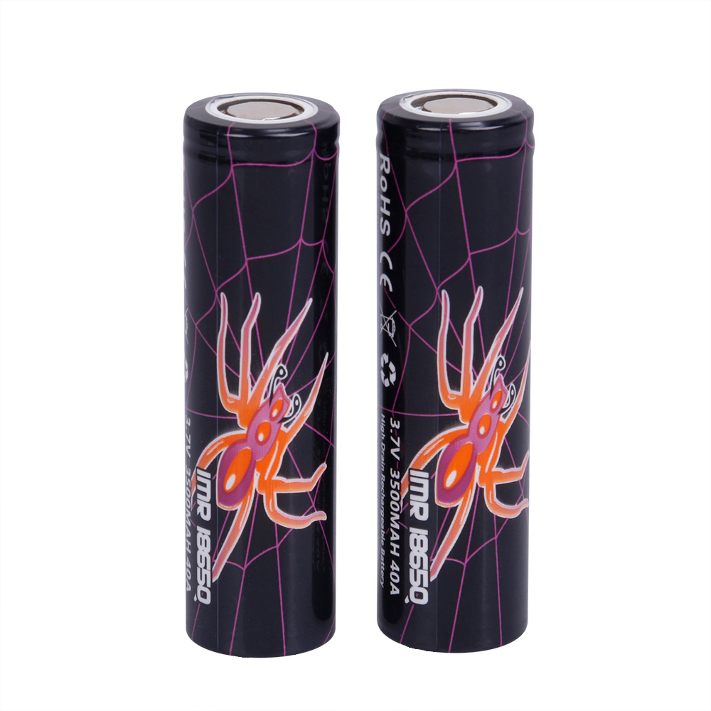 New Top Quality BLACK IMR 18650 Battery WIDOW 3500mAh 40A IMR18650 Lithium Batteries Fast
