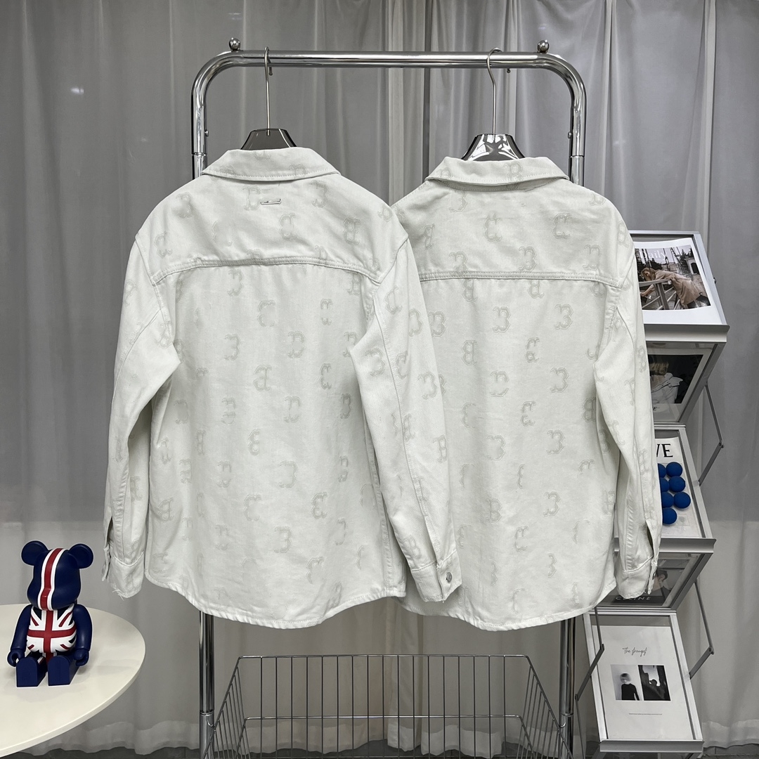 New Women's Embroidered Letter Denim Jacket Spring and Autumn 2023 Casual Shirt Style Denim Jackets Women Korean Outerwear Tops