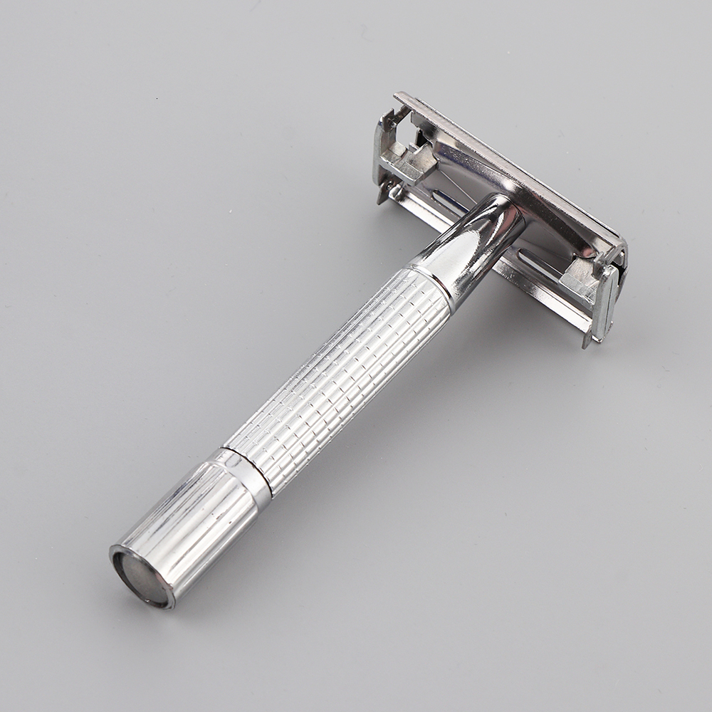 Razors Blades 1Set Double Edge Beard Hair Shaving Men's Traditional Classic Beard Razor Shaver Stainless Steel Safety Mens Trimmer BladesBox 2310