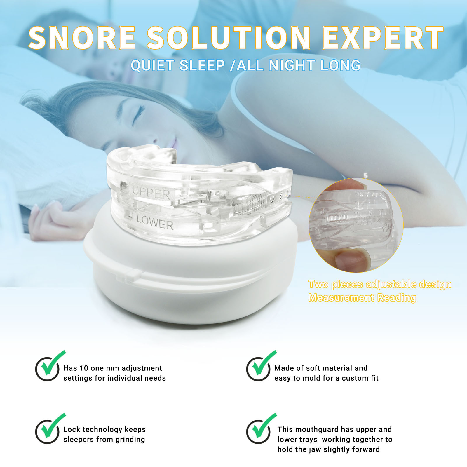 Sleep Masks Snoring Stopper Anti Bruxism Mouth Guard Teeth Apnea Prevention Mechanis y230920