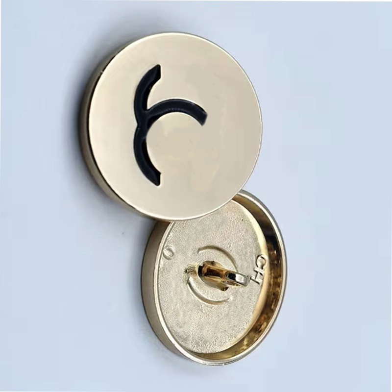 Simple Style Letter Button with Stamp for Coat Jacket Metal Round Diy Sewing Buttons 25mm