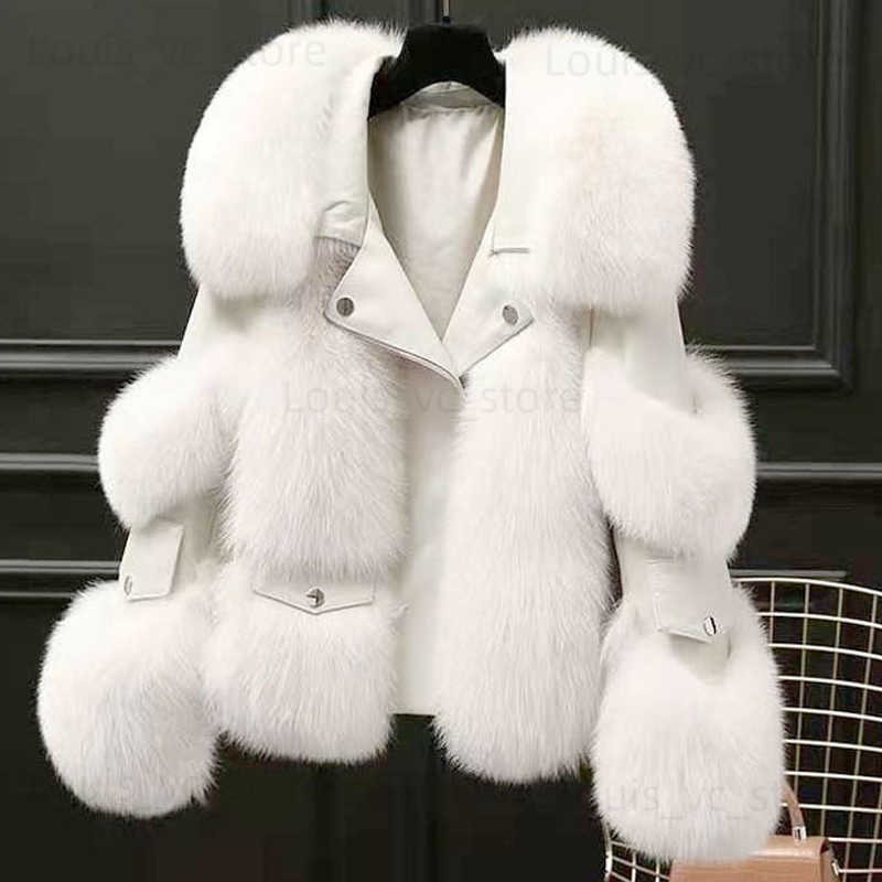 Womens Faux Jackets And Coats Collar Winter Fur Coat Women Clothes High Quty Overcoat Thicken Warm Pu Leather Jacket Female