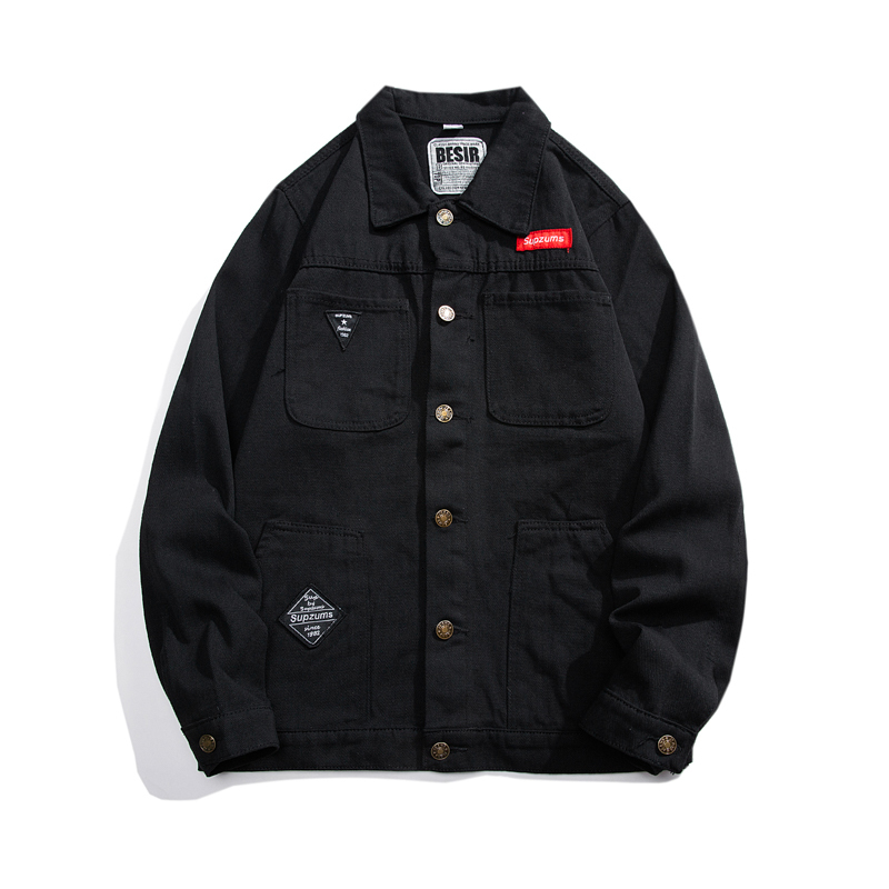 Men s Jackets Autumn and Winter Black Denim Jacket All match Korean Fashionable Top 230921