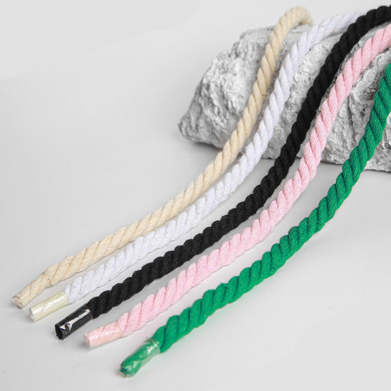 Shoe Parts Accessories 2 pairset Vintage DIY Linen Cotton Weaving Style Bold Shoelaces Lowtop Canvas Green Shoes laces Women Men Dropship 230921