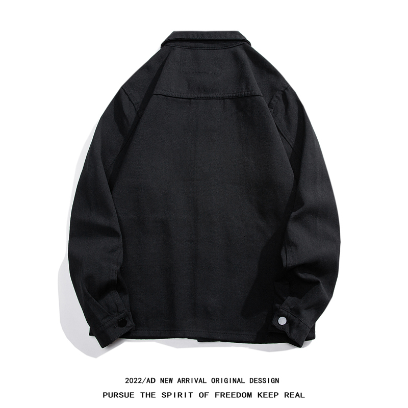 Men s Jackets Autumn and Winter Black Denim Jacket All match Korean Fashionable Top 230921