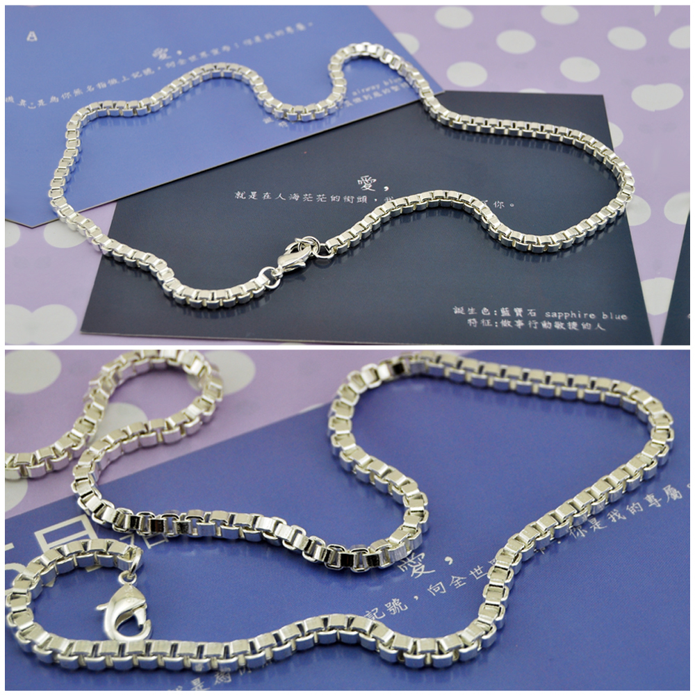 Chokers Classic Really 100% 925 Sterling Silver Box Chain Necklace Fashion Men Women 3mm 18-26 inch Choker Hip-hop Punk Jewelry 230920