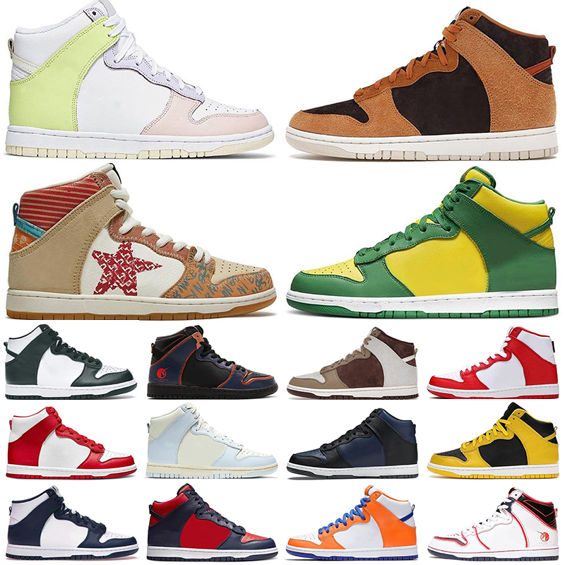 Casual Shoes High Designer Trainers Sneakers Photon Dust Green Sail Grey Fog With Box Running Sneaker Panda Men Women Panda Unc Syracuse Michigan Strange Love
