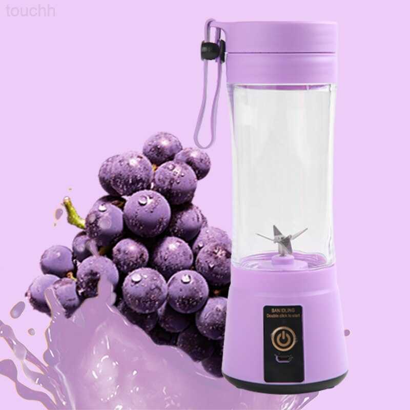 Juicers Portable Fruit Juice Blenders Summer Personal Electric Mini Bottle Home USB 6 Blades Juicer Cup Machine For Kitchen L230921