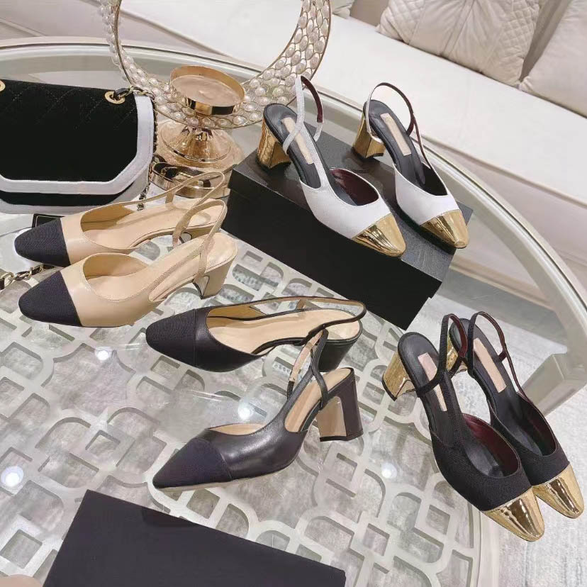 luxury Summer Sandals Designer women Flip flops Slipper Fashion Genuine Leather slides Metal Chain Ladies Casual shoes