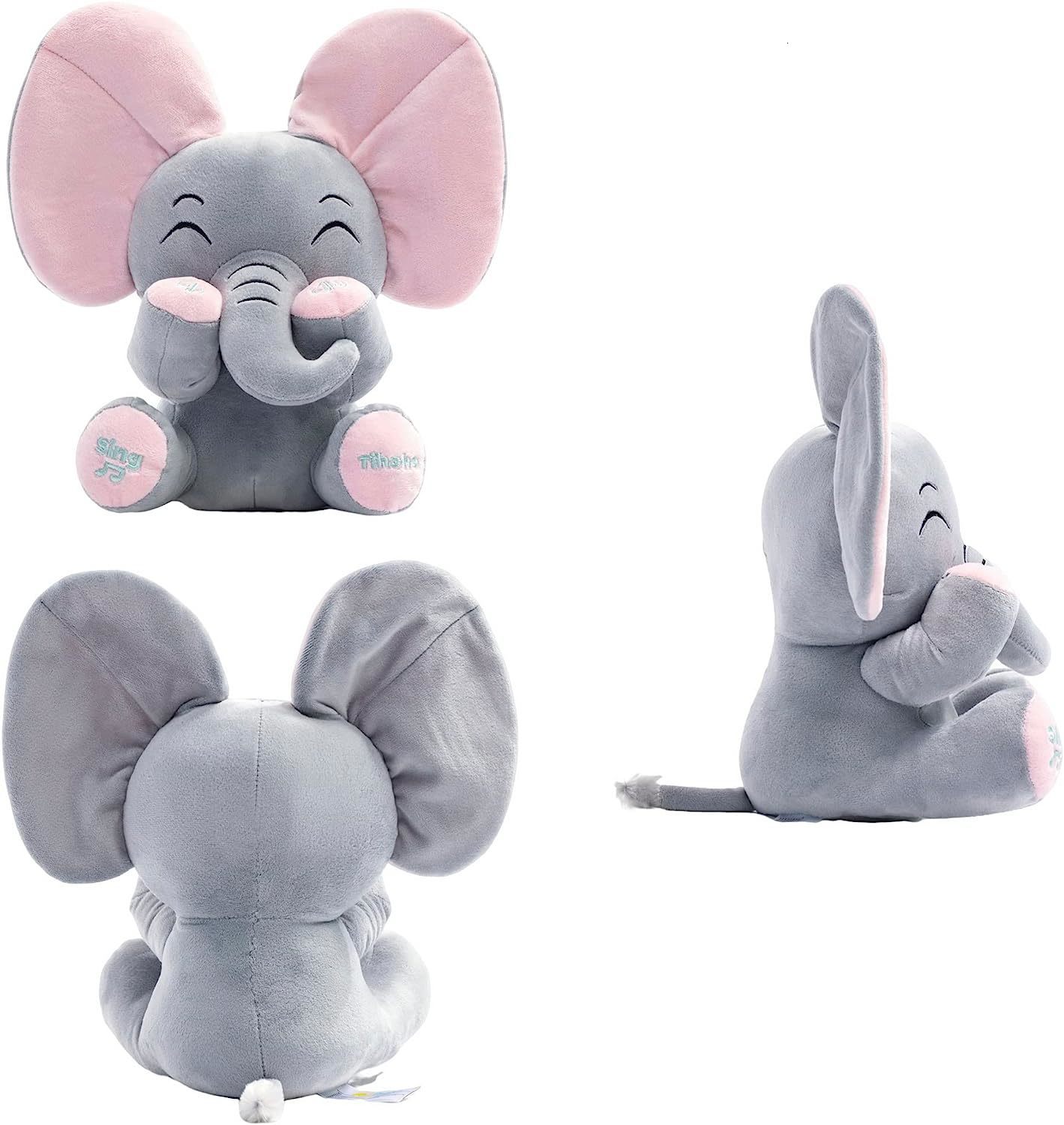Plush Dolls A Boo Elephant Animated Talking Singing Elephant Plush Huggable Toy Baby Animated Elephant Plush Cute Toys Gift Stuffed Doll for 230921