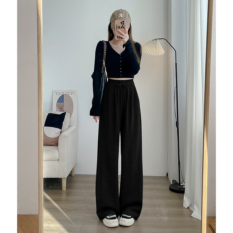 Womens Pants Capris HOUZHOU Y2K Sweatpants Women Summer Woman Fluid Purple Wide Leg Trousers Female Loose Casual Bottom Korean Streetwear 230921
