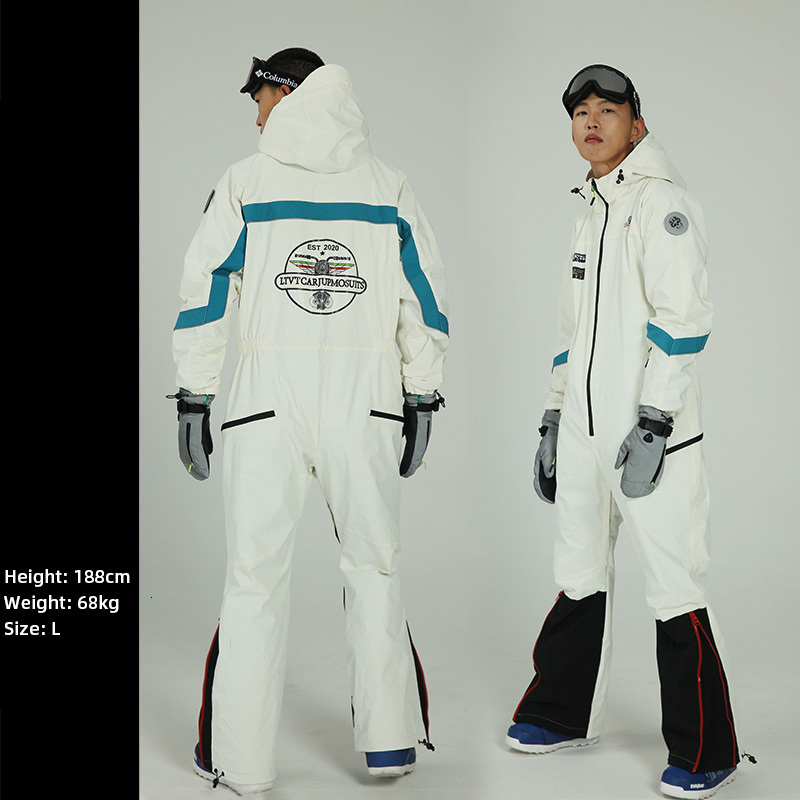 Skiing Suits Men Ski Thickened Insulation Snowboarding Onepiece Jumpsuits Outdoor Windproof Waterproof Snow Clothing Sets 230920