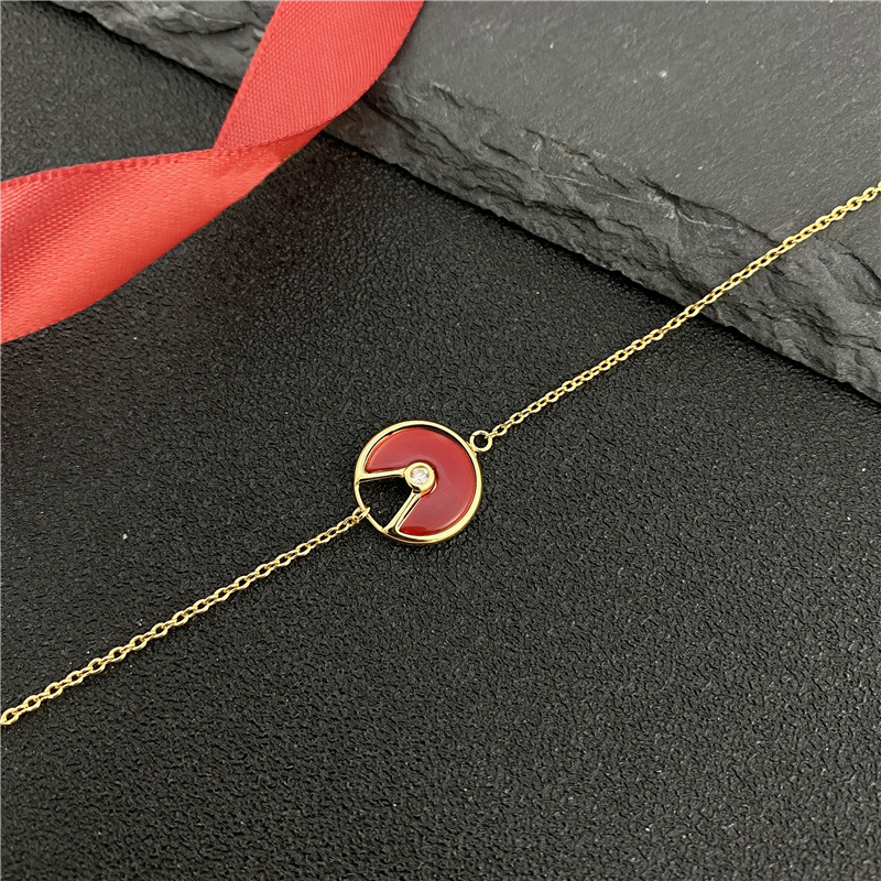 amulette de bracelet silver bracelet hip hot jewelry for women 18K rise gold silver agate shell diamond Bracelet jewelrys woman party christmas gift dhgate
