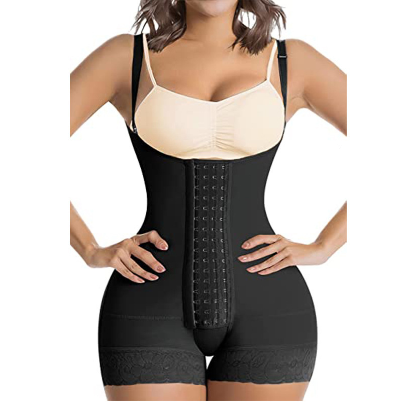 Waist Tummy Shaper Women's Underwear Double High Compression Hourglass Girdle Waist Trainer Butt Lifter Post-operative Shorts Fajas Colombianas 2