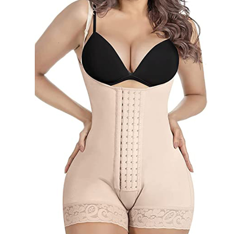 Waist Tummy Shaper Women's Underwear Double High Compression Hourglass Girdle Waist Trainer Butt Lifter Post-operative Shorts Fajas Colombianas 2