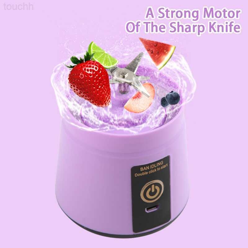 Juicers Portable Fruit Juice Blenders Summer Personal Electric Mini Bottle Home USB 6 Blades Juicer Cup Machine For Kitchen L230921