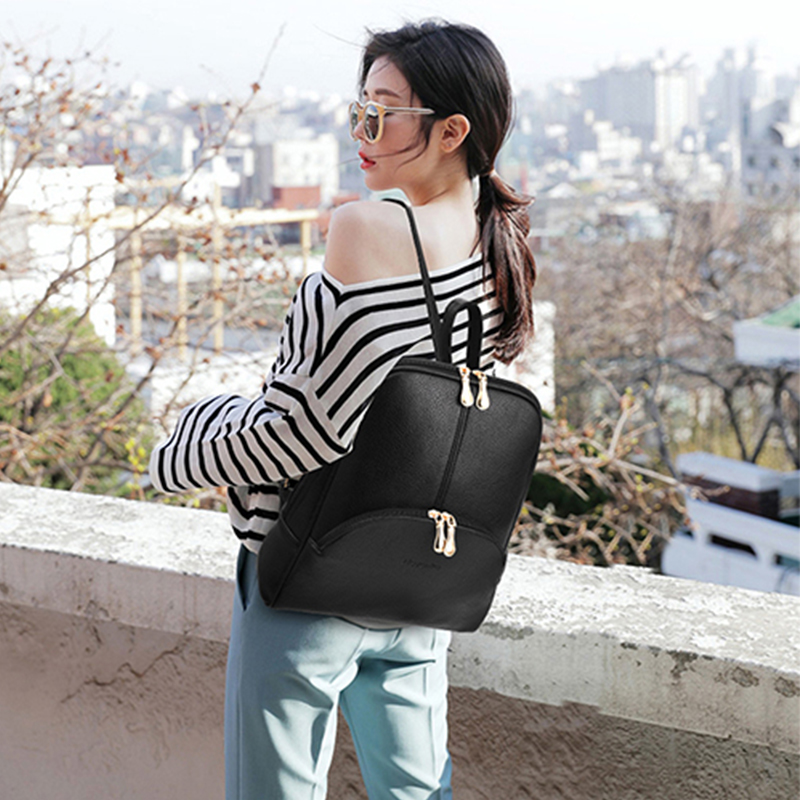 designer bag Women's backpack wallet casual shoulder bag PU leather zipper closure adjustable shoulder strap