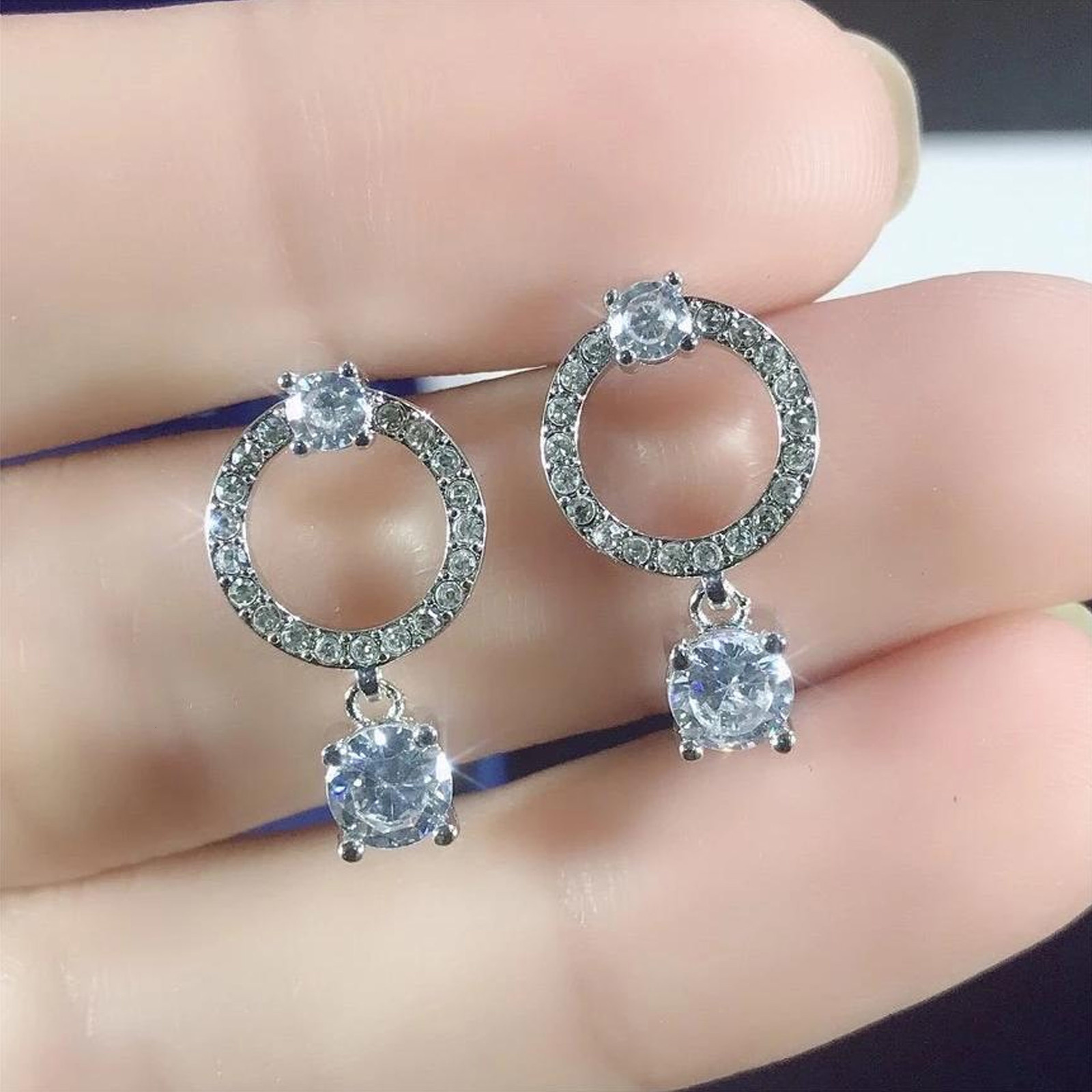 Charms Series Polygonal Cutting Crystal Necklace Ring Earring Bracelet Charm Jewelry for Women Wedding Romantic Gift 230921