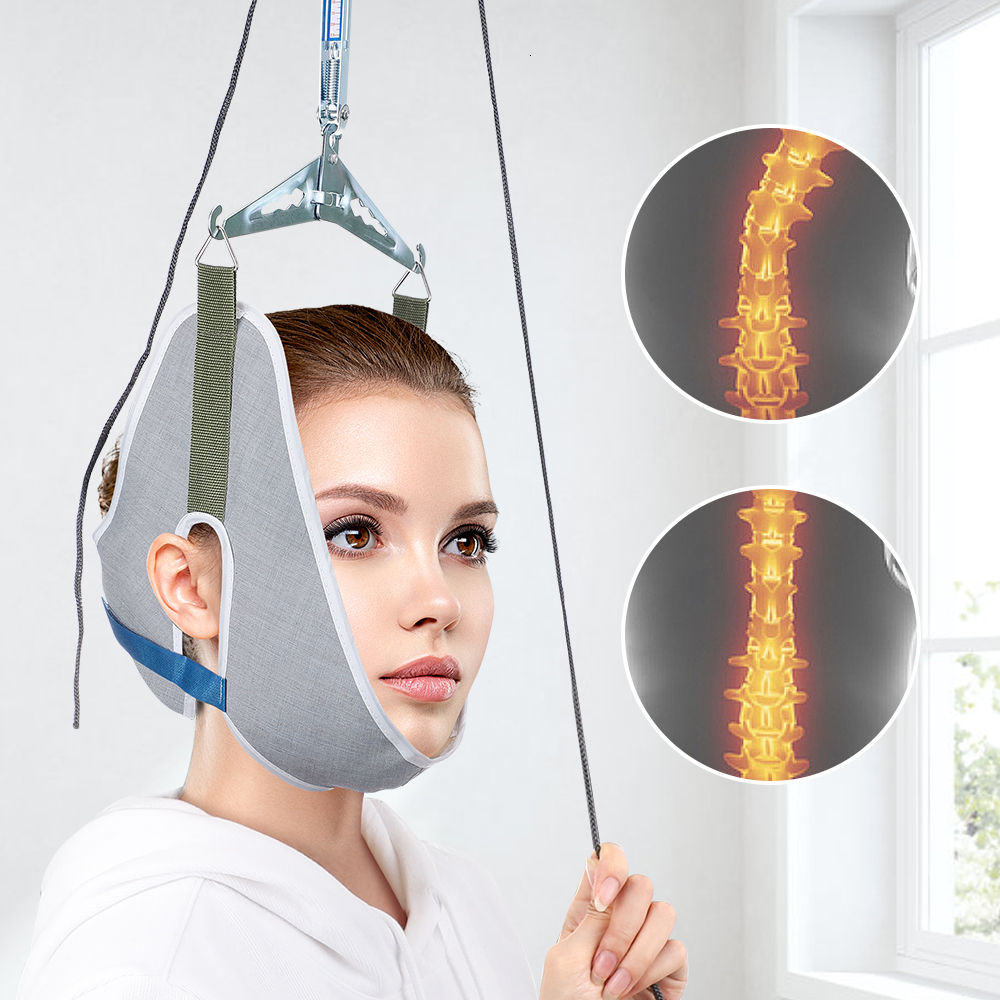 Portable Slim Equipment Cervical Traction Device Home Stretching Hanging Spondylosis Neck Treatment Orthosis Frame 230920