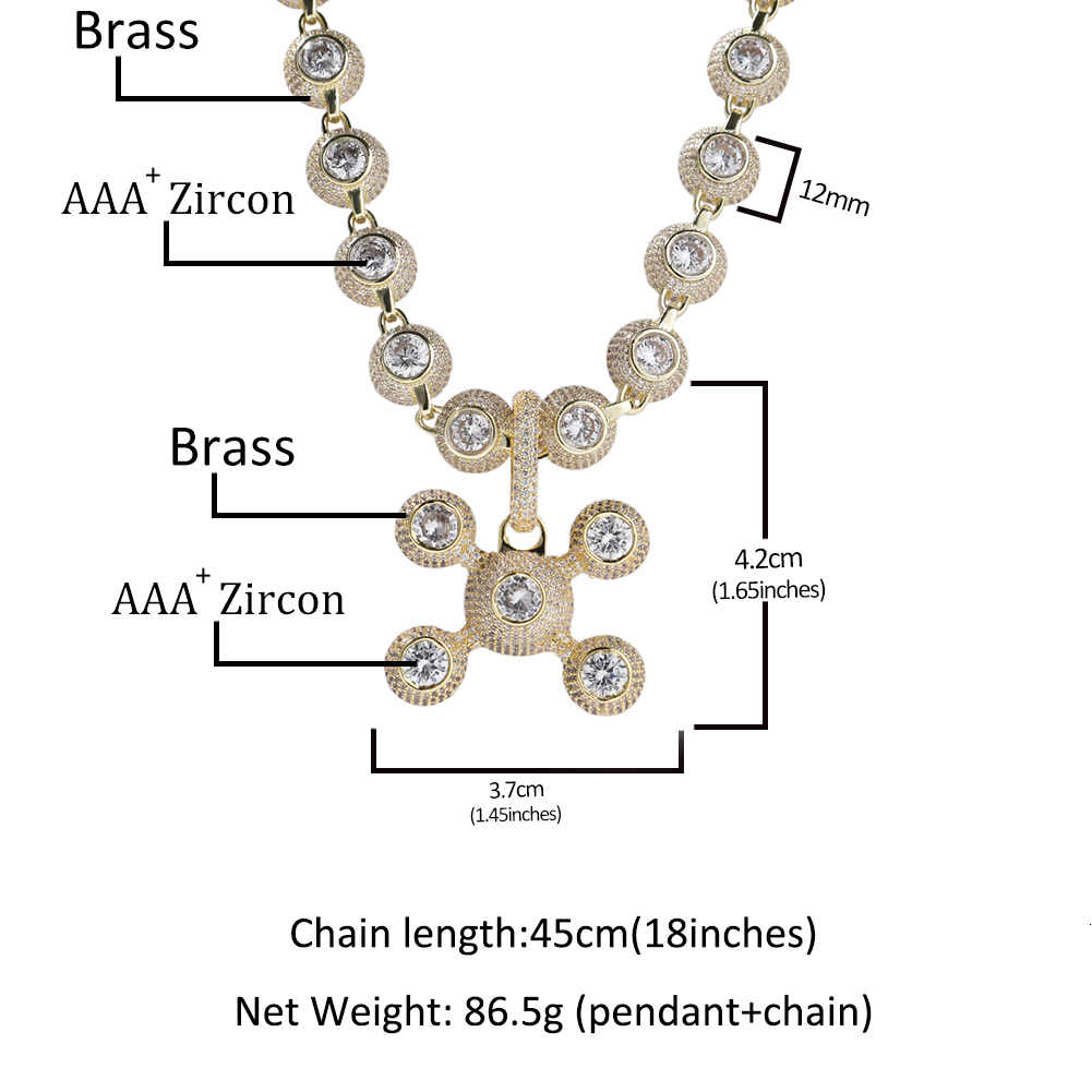 Chokers THE BLING KING UFO Pendant With 12mm Big Round Link Chain Necklace Iced Out CZ For Women Fashion Charm Hip Hop Jewelry 230921