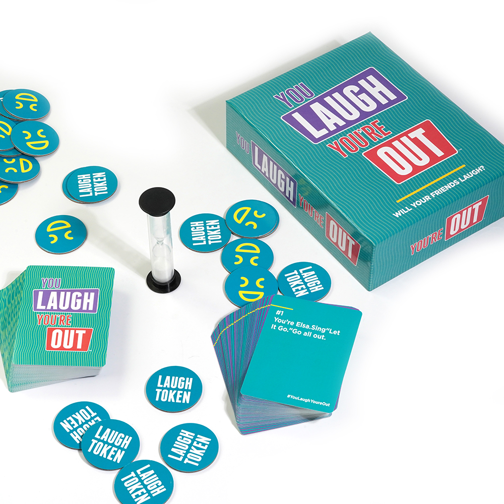 You Laugh You're Out Family Family Party Card game Where If You Laugh, You Lose. Great for Big Groups & Kids