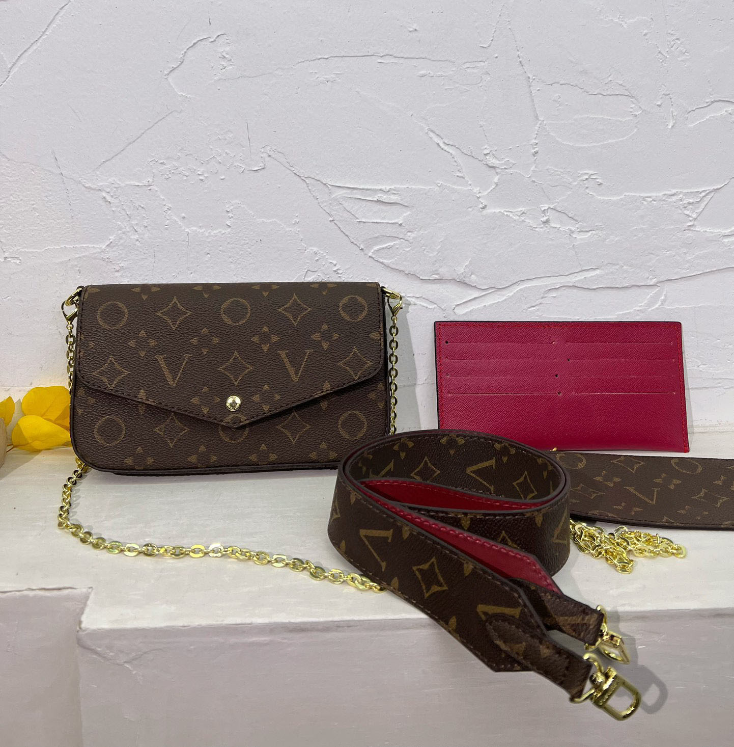 Designer bags Shoulder Bag Handbags Womens Leather Ladies Messenger Old Flower Coating Wonderful Table Crossbody Bags Local warehouse spot ultra fast delivery