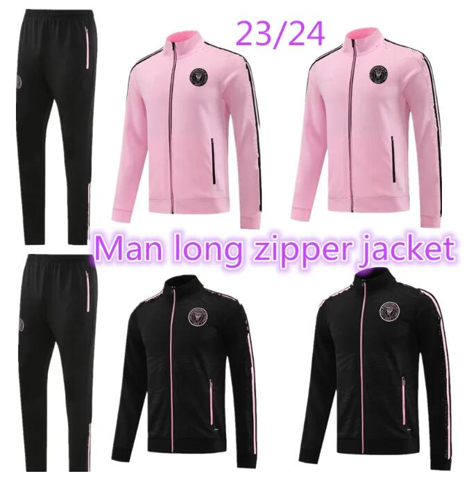 23 24 InTeR MiAmI Soccer jacket Long sleeve Tracksuits Sets MESSIS 2023 2024 YEDLIN MARTINEZ MOTA CAMPANA Jacket Vest Adult Kits football training suit