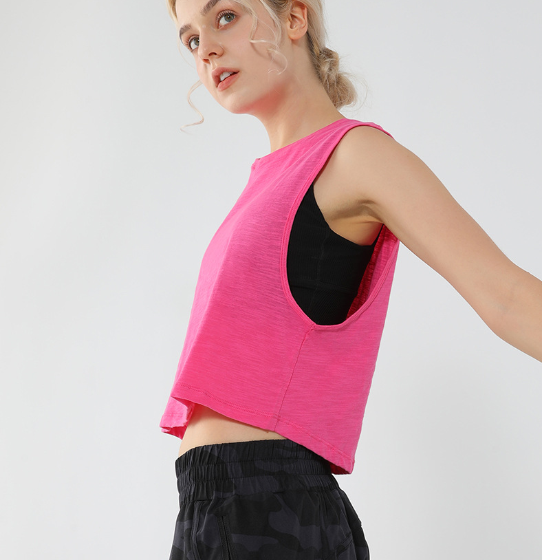 Uu- 737 Women Yoga Crop Tops Tank Fiess Sleeveless Vest High Elasticity Sport Tanks Shirts