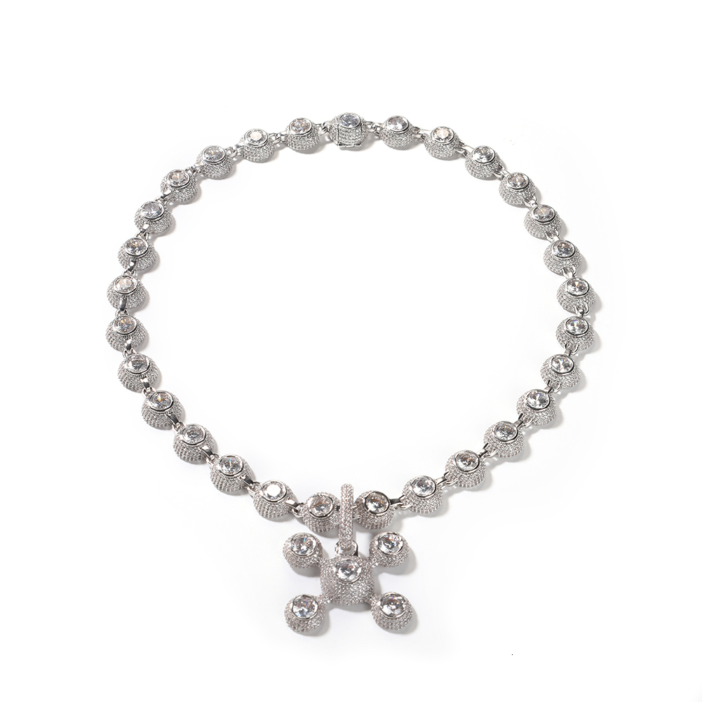Chokers THE BLING KING UFO Pendant With 12mm Big Round Link Chain Necklace Iced Out CZ For Women Fashion Charm Hip Hop Jewelry 230921