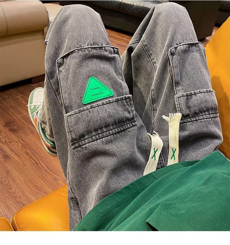 Mens Jeans Y2K European and American Pocket Straight Loose Large Size Men Women Trendy Ins Skateboard 230922