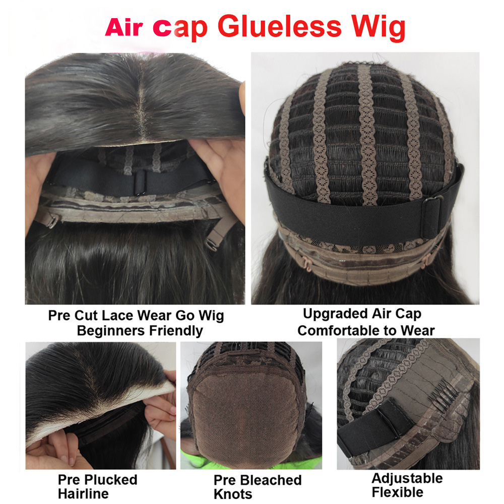 Brazilian Human Hair 150% Density Silky Straight 4*4 Glueless Wig 5X5 13X4 Lace Wigs 10-32inch Natural Color