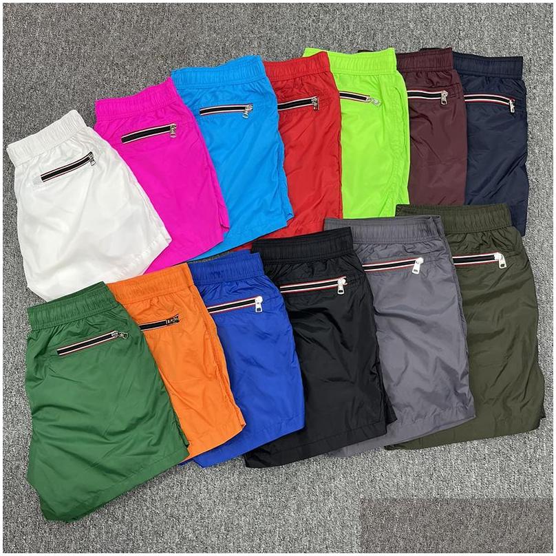 Yoga Outfit Designer Mens Mesh Shorts With Nfc Luxury Men S Quick Drying Waterproof Swim Short Pants Womens Sport Summer Trend Pure Br Dhezm