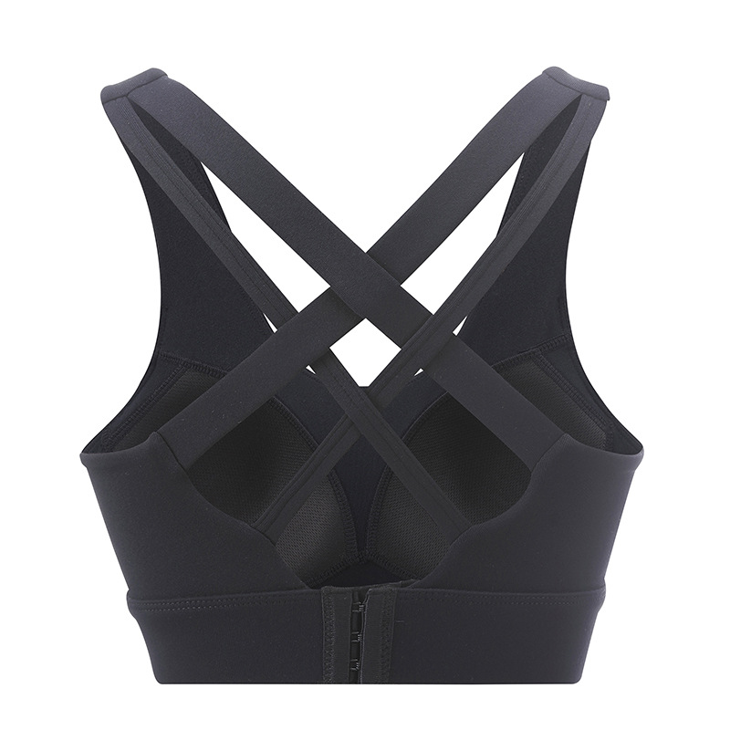 2025-- Beauty Back Strap Sports Bra High Strength Support Shockproof Yoga Underwear Running Fitness Bra