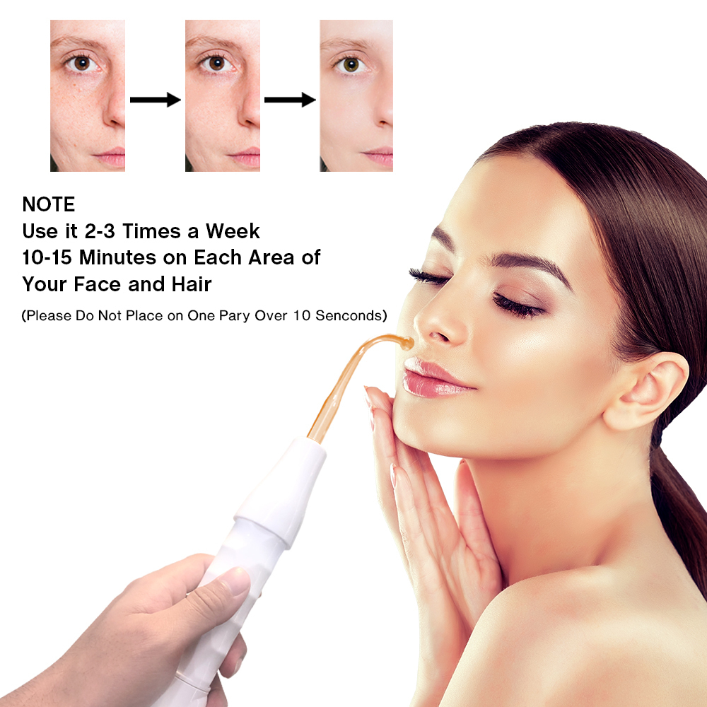Face Care Devices 4 In 1 Portable High Frequency Electrotherapy Beauty Device Spot Remover Skin Care Spa Derma 4 Violet Ray Wand 230921