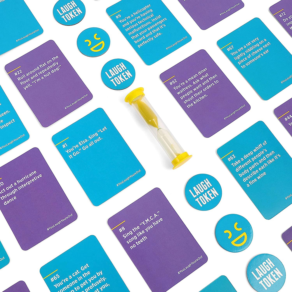 You Laugh You're Out Family Family Party Card game Where If You Laugh, You Lose. Great for Big Groups & Kids