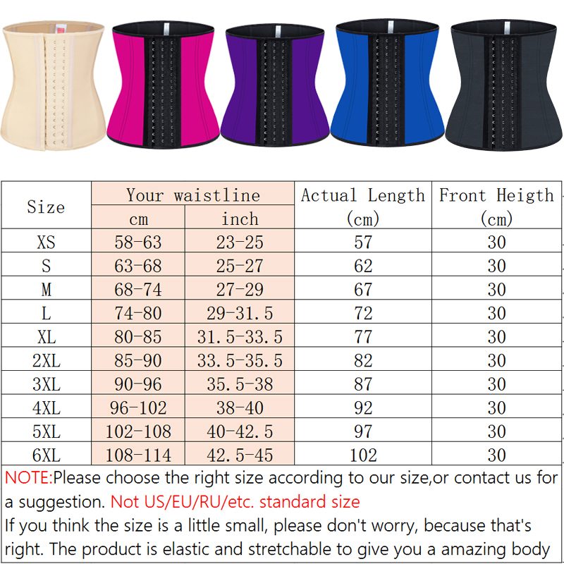 Waist Tummy Shaper Fajas Colombians Latex Waist Trainer Cincher Long Torso Body Shapewear Women Slimming Belly Sheath Girdles Shaper 9 Steel Bones 230
