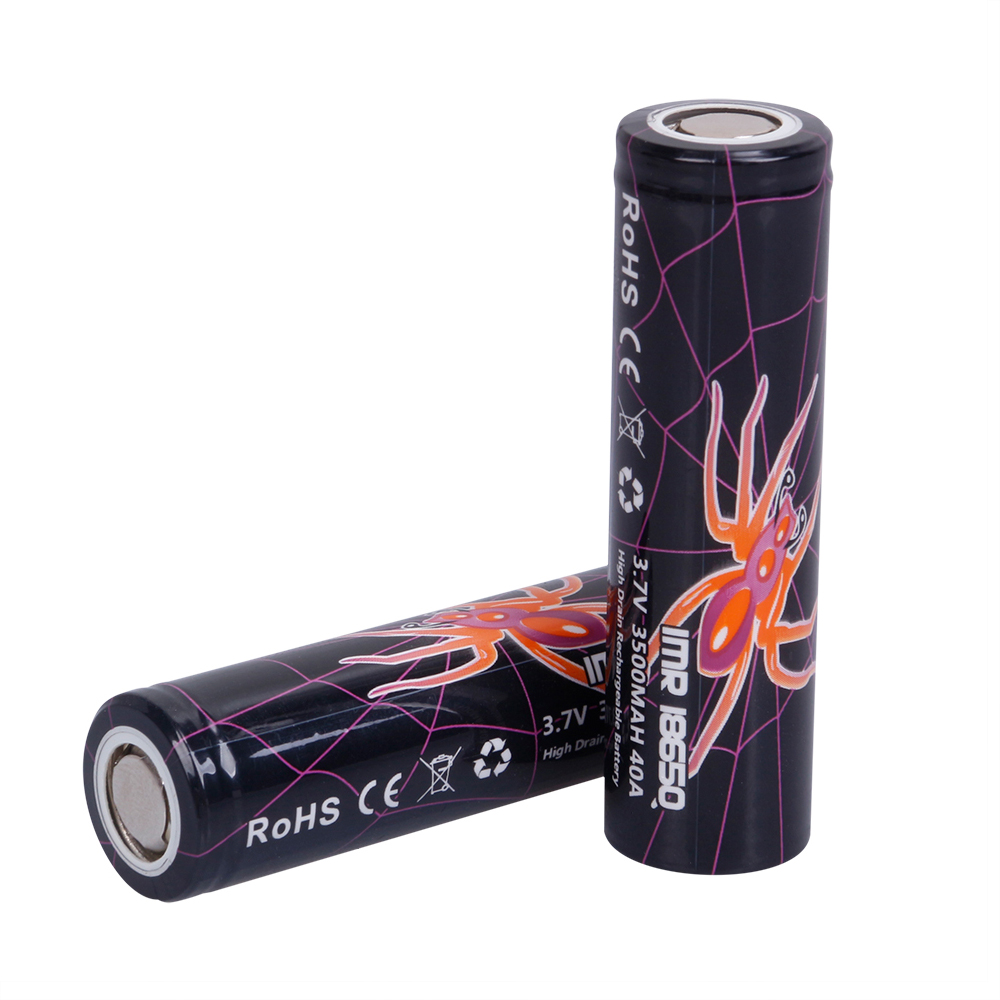 100% High Quality BLACK IMR 18650 Li-ion Battery WIDOW 3500mAh 40A 3.7V Top Drain IMR18650 Rechargeable Lithium Batteries Cell Fedex